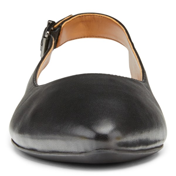 Vionic Flats Ireland - Jade Slingback Flat Black - Womens Shoes Ireland | TDMVX-3579